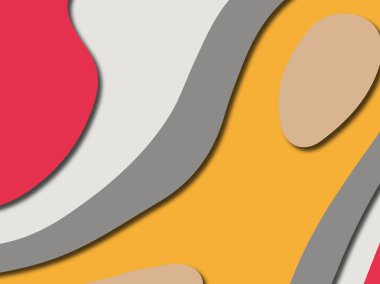 Renkli oyma sanat. Kağıt arka plan şekilleri kesim kağıdı ile kesin. İş sunumları, el ilanları, afişler, davetler için şablon tasarım düzen