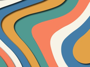 Renkli oyma sanat. Kağıt arka plan şekilleri kesim kağıdı ile kesin. İş sunumları, el ilanları, afişler, davetler için şablon tasarım düzen