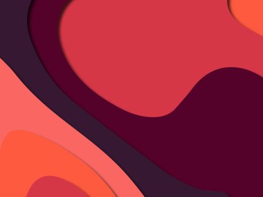 Renkli oyma sanat. Kağıt arka plan şekilleri kesim kağıdı ile kesin. İş sunumları, el ilanları, afişler, davetler için şablon tasarım düzen