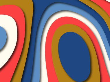 Renkli oyma sanat. Kağıt arka plan şekilleri kesim kağıdı ile kesin. İş sunumları, el ilanları, afişler, davetler için şablon tasarım düzen