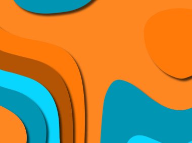 Renkli oyma sanat. Kağıt arka plan şekilleri kesim kağıdı ile kesin. İş sunumları, el ilanları, afişler, davetler için şablon tasarım düzen