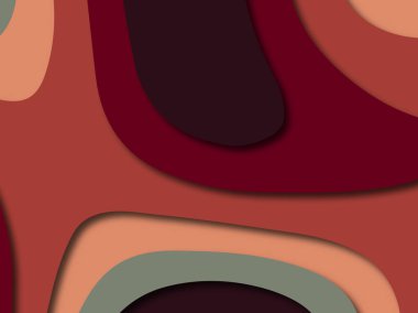 Renkli oyma sanat. Kağıt arka plan şekilleri kesim kağıdı ile kesin. İş sunumları, el ilanları, afişler, davetler için şablon tasarım düzen