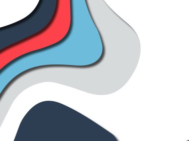 Renkli oyma sanat. Kağıt arka plan şekilleri kesim kağıdı ile kesin. İş sunumları, el ilanları, afişler, davetler için şablon tasarım düzen