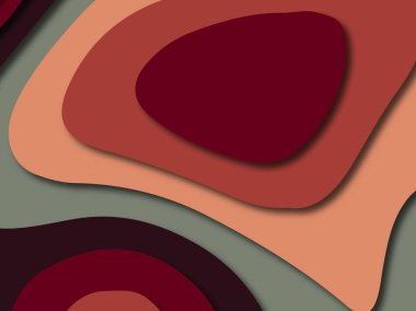 Renkli oyma sanat. Kağıt arka plan şekilleri kesim kağıdı ile kesin. İş sunumları, el ilanları, afişler, davetler için şablon tasarım düzen