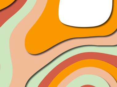 Renkli oyma sanat. Kağıt arka plan şekilleri kesim kağıdı ile kesin. İş sunumları, el ilanları, afişler, davetler için şablon tasarım düzen