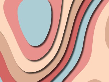 Renkli oyma sanat. Kağıt arka plan şekilleri kesim kağıdı ile kesin. İş sunumları, el ilanları, afişler, davetler için şablon tasarım düzen