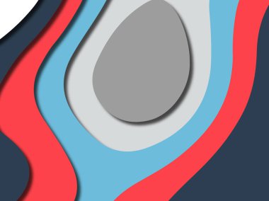 Renkli oyma sanat. Kağıt arka plan şekilleri kesim kağıdı ile kesin. İş sunumları, el ilanları, afişler, davetler için şablon tasarım düzen