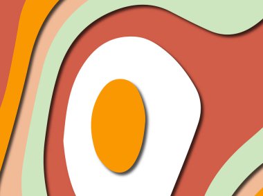 Renkli oyma sanat. Kağıt arka plan şekilleri kesim kağıdı ile kesin. İş sunumları, el ilanları, afişler, davetler için şablon tasarım düzen