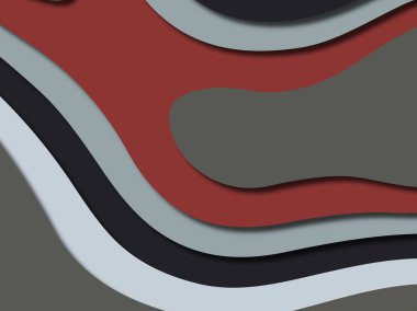 Renkli oyma sanat. Kağıt arka plan şekilleri kesim kağıdı ile kesin. İş sunumları, el ilanları, afişler, davetler için şablon tasarım düzen