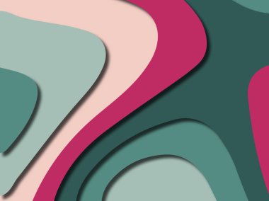 Renkli oyma sanat. Kağıt arka plan şekilleri kesim kağıdı ile kesin. İş sunumları, el ilanları, afişler, davetler için şablon tasarım düzen