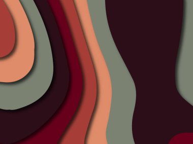 Renkli oyma sanat. Kağıt arka plan şekilleri kesim kağıdı ile kesin. İş sunumları, el ilanları, afişler, davetler için şablon tasarım düzen