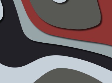 Renkli oyma sanat. Kağıt arka plan şekilleri kesim kağıdı ile kesin. İş sunumları, el ilanları, afişler, davetler için şablon tasarım düzen