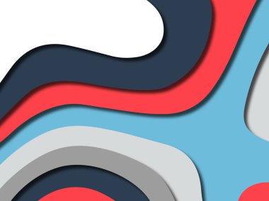 Renkli oyma sanat. Kağıt arka plan şekilleri kesim kağıdı ile kesin. İş sunumları, el ilanları, afişler, davetler için şablon tasarım düzen