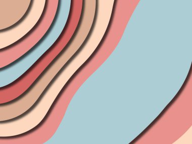 Renkli oyma sanat. Kağıt arka plan şekilleri kesim kağıdı ile kesin. İş sunumları, el ilanları, afişler, davetler için şablon tasarım düzen