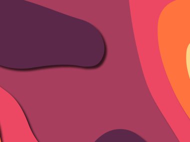 Renkli oyma sanat. Kağıt arka plan şekilleri kesim kağıdı ile kesin. İş sunumları, el ilanları, afişler, davetler için şablon tasarım düzen