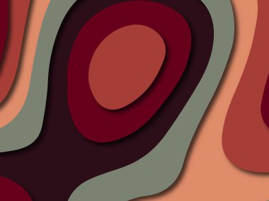 Renkli oyma sanat. Kağıt arka plan şekilleri kesim kağıdı ile kesin. İş sunumları, el ilanları, afişler, davetler için şablon tasarım düzen