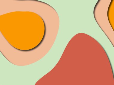 Renkli oyma sanat. Kağıt arka plan şekilleri kesim kağıdı ile kesin. İş sunumları, el ilanları, afişler, davetler için şablon tasarım düzen