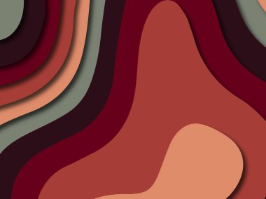 Renkli oyma sanat. Kağıt arka plan şekilleri kesim kağıdı ile kesin. İş sunumları, el ilanları, afişler, davetler için şablon tasarım düzen