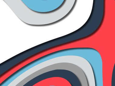 Renkli oyma sanat. Kağıt arka plan şekilleri kesim kağıdı ile kesin. İş sunumları, el ilanları, afişler, davetler için şablon tasarım düzen