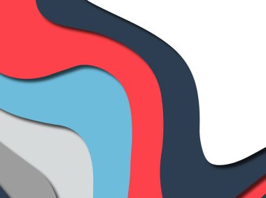 Renkli oyma sanat. Kağıt arka plan şekilleri kesim kağıdı ile kesin. İş sunumları, el ilanları, afişler, davetler için şablon tasarım düzen