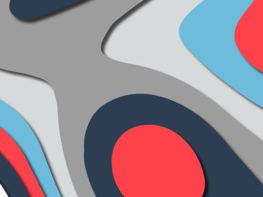 Renkli oyma sanat. Kağıt arka plan şekilleri kesim kağıdı ile kesin. İş sunumları, el ilanları, afişler, davetler için şablon tasarım düzen