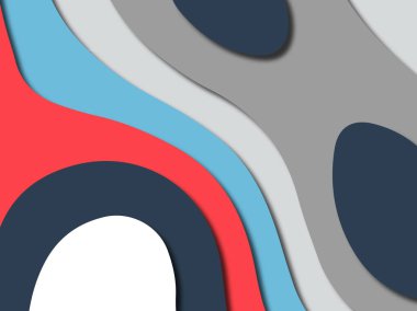 Renkli oyma sanat. Kağıt arka plan şekilleri kesim kağıdı ile kesin. İş sunumları, el ilanları, afişler, davetler için şablon tasarım düzen