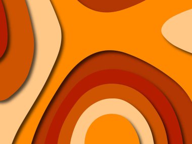 Renkli oyma sanat. Kağıt arka plan şekilleri kesim kağıdı ile kesin. İş sunumları, el ilanları, afişler, davetler için şablon tasarım düzen