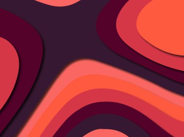 Renkli oyma sanat. Kağıt arka plan şekilleri kesim kağıdı ile kesin. İş sunumları, el ilanları, afişler, davetler için şablon tasarım düzen