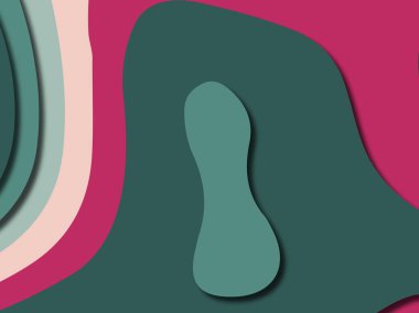 Renkli oyma sanat. Kağıt arka plan şekilleri kesim kağıdı ile kesin. İş sunumları, el ilanları, afişler, davetler için şablon tasarım düzen