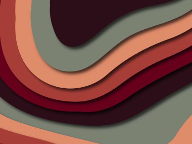 Renkli oyma sanat. Kağıt arka plan şekilleri kesim kağıdı ile kesin. İş sunumları, el ilanları, afişler, davetler için şablon tasarım düzen