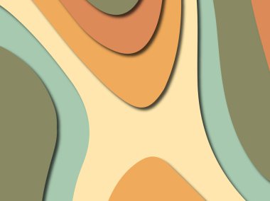 Renkli oyma sanat. Kağıt arka plan şekilleri kesim kağıdı ile kesin. İş sunumları, el ilanları, afişler, davetler için şablon tasarım düzen