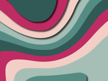 Renkli oyma sanat. Kağıt arka plan şekilleri kesim kağıdı ile kesin. İş sunumları, el ilanları, afişler, davetler için şablon tasarım düzen