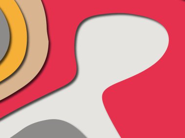 Renkli oyma sanat. Kağıt arka plan şekilleri kesim kağıdı ile kesin. İş sunumları, el ilanları, afişler, davetler için şablon tasarım düzen