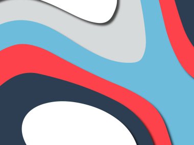 Renkli oyma sanat. Kağıt arka plan şekilleri kesim kağıdı ile kesin. İş sunumları, el ilanları, afişler, davetler için şablon tasarım düzen