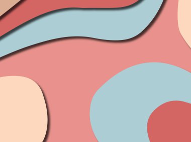 Renkli oyma sanat. Kağıt arka plan şekilleri kesim kağıdı ile kesin. İş sunumları, el ilanları, afişler, davetler için şablon tasarım düzen