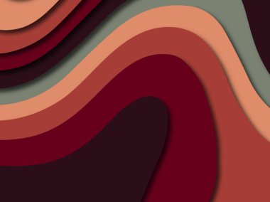 Renkli oyma sanat. Kağıt arka plan şekilleri kesim kağıdı ile kesin. İş sunumları, el ilanları, afişler, davetler için şablon tasarım düzen