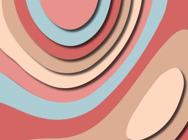 Renkli oyma sanat. Kağıt arka plan şekilleri kesim kağıdı ile kesin. İş sunumları, el ilanları, afişler, davetler için şablon tasarım düzen