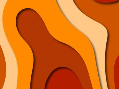 Renkli oyma sanat. Kağıt arka plan şekilleri kesim kağıdı ile kesin. İş sunumları, el ilanları, afişler, davetler için şablon tasarım düzen