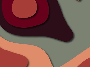 Renkli oyma sanat. Kağıt arka plan şekilleri kesim kağıdı ile kesin. İş sunumları, el ilanları, afişler, davetler için şablon tasarım düzen