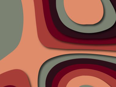 Renkli oyma sanat. Kağıt arka plan şekilleri kesim kağıdı ile kesin. İş sunumları, el ilanları, afişler, davetler için şablon tasarım düzen