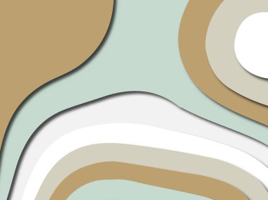 Renkli oyma sanat. Kağıt arka plan şekilleri kesim kağıdı ile kesin. İş sunumları, el ilanları, afişler, davetler için şablon tasarım düzen