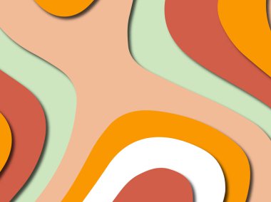 Renkli oyma sanat. Kağıt arka plan şekilleri kesim kağıdı ile kesin. İş sunumları, el ilanları, afişler, davetler için şablon tasarım düzen