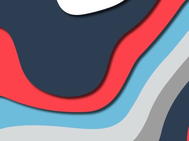 Renkli oyma sanat. Kağıt arka plan şekilleri kesim kağıdı ile kesin. İş sunumları, el ilanları, afişler, davetler için şablon tasarım düzen