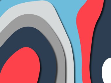 Renkli oyma sanat. Kağıt arka plan şekilleri kesim kağıdı ile kesin. İş sunumları, el ilanları, afişler, davetler için şablon tasarım düzen