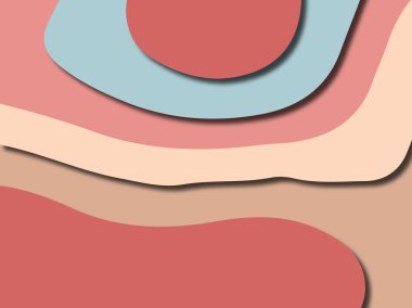 Renkli oyma sanat. Kağıt arka plan şekilleri kesim kağıdı ile kesin. İş sunumları, el ilanları, afişler, davetler için şablon tasarım düzen