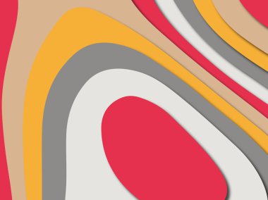 Renkli oyma sanat. Kağıt arka plan şekilleri kesim kağıdı ile kesin. İş sunumları, el ilanları, afişler, davetler için şablon tasarım düzen