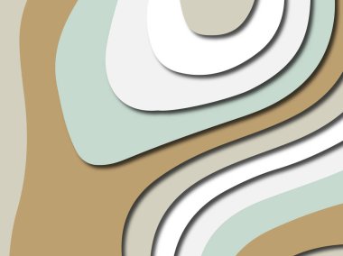 Renkli oyma sanat. Kağıt arka plan şekilleri kesim kağıdı ile kesin. İş sunumları, el ilanları, afişler, davetler için şablon tasarım düzen