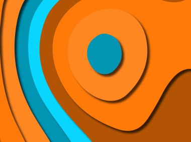 Renkli oyma sanat. Kağıt arka plan şekilleri kesim kağıdı ile kesin. İş sunumları, el ilanları, afişler, davetler için şablon tasarım düzen