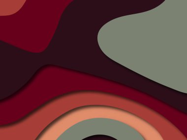 Renkli oyma sanat. Kağıt arka plan şekilleri kesim kağıdı ile kesin. İş sunumları, el ilanları, afişler, davetler için şablon tasarım düzen