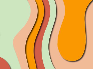 Renkli oyma sanat. Kağıt arka plan şekilleri kesim kağıdı ile kesin. İş sunumları, el ilanları, afişler, davetler için şablon tasarım düzen